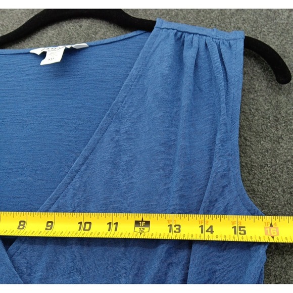 Athleta Breezy Wrap Tank Top Women's Size‎ XXS Blue Lightweight V-Neck Shirt - Picture 6 of 9